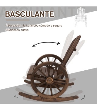 Mecedora Rústica de Exterior