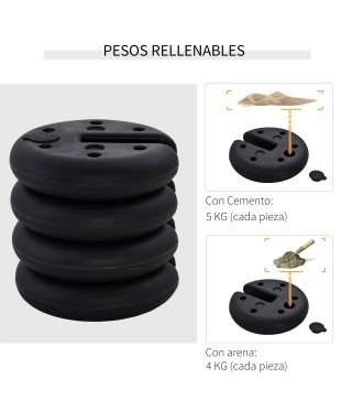 Juego de 4 Pesos para Gazebo
