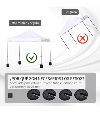 Juego de 4 Pesos para Gazebo