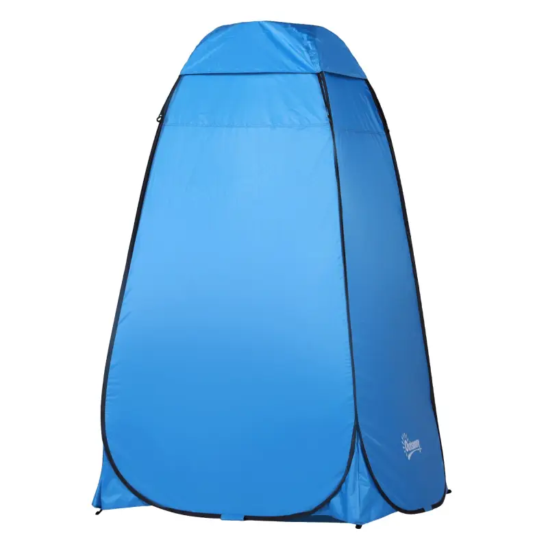 Tienda de Ducha Portátil con Bolsa de Transporte para Baño Inodoro 120x120x190 cm Azul