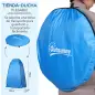 Tienda de Ducha Portátil con Bolsa de Transporte para Baño Inodoro 120x120x190 cm Azul