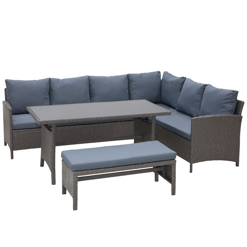 Conjunto 4 Piezas Muebles de Ratán Conjunto 4 Piezas Muebles de Ratán