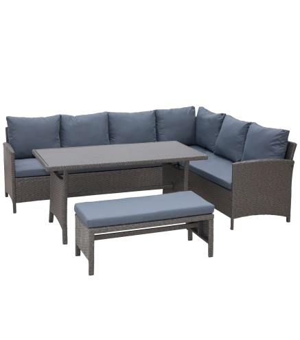 Conjunto 4 Piezas Muebles de Ratán