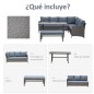 Conjunto 4 Piezas Muebles de Ratán Conjunto 4 Piezas Muebles de Ratán