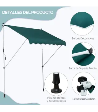 Toldo Manual Retráctil
