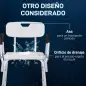 Silla para Ducha Taburete de Ducha Antideslizante con Altura Ajustable y Reposabrazos Regulable Carga 136 kg