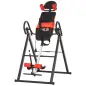 Tabla de Inversión por Gravedad Plegable con Inclinación hasta 90° y Cinturones de Seguridad 79x114x153 cm Rojo y Negro
