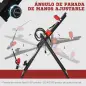 Tabla de Inversión por Gravedad Plegable con Inclinación hasta 90° y Cinturones de Seguridad 79x114x153 cm Rojo y Negro