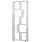 Estantería Moderna, Biblioteca Estrecha con 8 Estantes, Librería para Salón, Dormitorio, Estudio, Oficina, 70x24x178 cm, Blanco