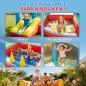 Castillo Hinchable para Niños con Soplador Tobogán Cama Elástica Piscina de Pelotas Juego de Aros Toldo