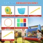Castillo Hinchable para Niños con Soplador Tobogán Cama Elástica Piscina de Pelotas Juego de Aros Toldo