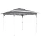 Carpa Plegable 3,5x3,5 m Pop-up con Altura Ajustable 3 Niveles Doble Techo Cierre Central y Bolsa UPF50+ Gris