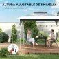 Carpa Plegable 3,5x3,5 m Pop-up con Altura Ajustable 3 Niveles Doble Techo Cierre Central y Bolsa UPF50+ Gris