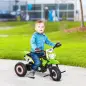 Moto Correpasillos para Niños de 18-36 Meses Triciclo para Niños con 3 Ruedas Luces y Músicas 71x40x51 cm Verde