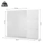 Espejo de Baño para Colgar en la Pared Espejo de Pared con 3 Estantes Incorporados 60x10x48 cm Blanco