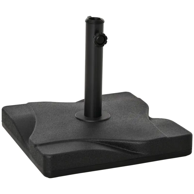 Base para Sombrilla de 20 kg Apta para Postes de Parasol de Ø32mm Ø38mm o Ø48mm 41,5x41,5x33cm Negro Base para Sombrilla de 20 kg Apta para Postes de Parasol de Ø32mm Ø38mm o Ø48mm 41,5x41,5x33cm Negro