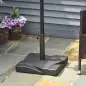 Base para Sombrilla de 20 kg Apta para Postes de Parasol de Ø32mm Ø38mm o Ø48mm 41,5x41,5x33cm Negro