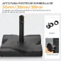Base para Sombrilla de 20 kg Apta para Postes de Parasol de Ø32mm Ø38mm o Ø48mm 41,5x41,5x33cm Negro