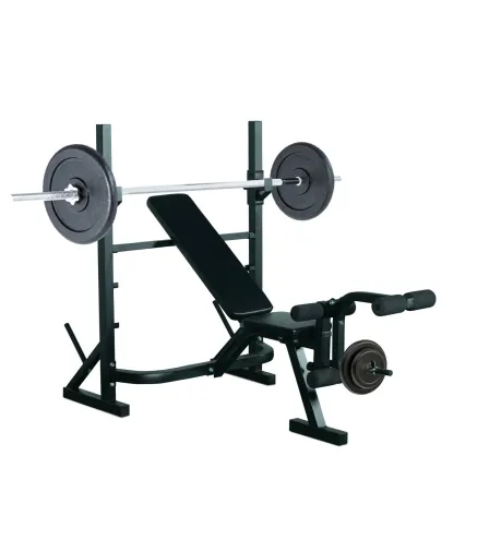 Banco de Pesas Banco de Musculación Multifuncional con Altura Ajustable de 3 Niveles para Entrenamiento Fitness de Cuerpo Comple