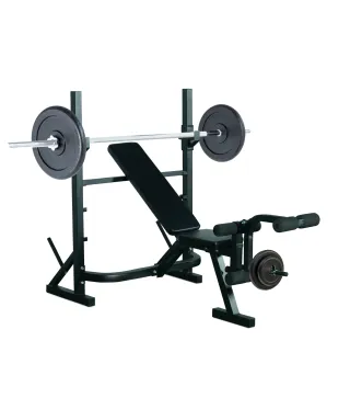 Banco de Pesas Banco de Musculación Multifuncional con Altura Ajustable de 3 Niveles para Entrenamiento Fitness de Cuerpo Comple