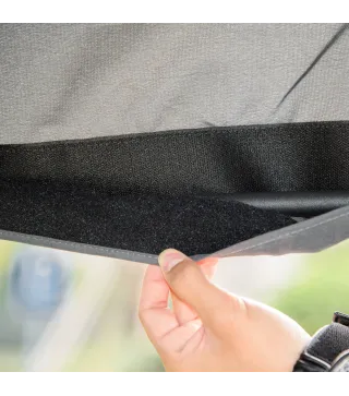 Columpio de Jardín Exterior de 2 Plazas Techo Ajustable y Marco de Acero Asientos Textilene 140x118x162 cm Gris Oscuro