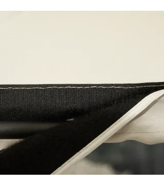 Columpio de Jardín Exterior de 2 Plazas Techo Ajustable y Marco de Acero Asientos de Textilene 140x118x162 cm Beige