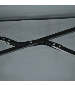 Parasol de Terraza 200x190x240 cm con Manivela Poste de Acero y Base Cruzada Anti-UV para Terraza Balcón Gris