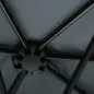 Parasol de Terraza 200x190x240 cm con Manivela Poste de Acero y Base Cruzada Anti-UV para Terraza Balcón Gris