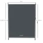Toldo Vertical Exterior 200x305 cm Pantalla de Privacidad Enrollable Ajustable con Manivela Protección UV 40+ Gris