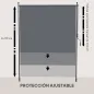 Toldo Vertical Exterior 200x305 cm Pantalla de Privacidad Enrollable Ajustable con Manivela Protección UV 40+ Gris