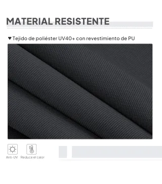 Toldo Vertical Exterior 200x305 cm Pantalla de Privacidad Enrollable Ajustable con Manivela Protección UV 40+ Gris