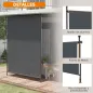 Toldo Vertical Exterior 200x305 cm Pantalla de Privacidad Enrollable Ajustable con Manivela Protección UV 40+ Gris