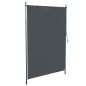 Toldo Vertical Exterior 200x305 cm Pantalla de Privacidad Enrollable Ajustable con Manivela Protección UV 40+ Gris