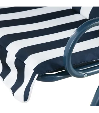 Balancín de Exterior con Toldo Ajustable en Ángulo Impermeable y Marco de Acero para Patio Balcón 170x110x153 cm Azul