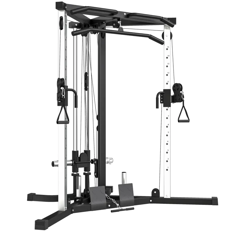 Máquina de Multiestación Musculación Entrenamiento Carga 120 kg 170x139x200 cm Negro
