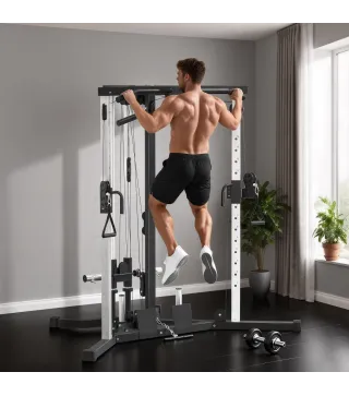 Máquina de Multiestación Musculación Entrenamiento Carga 120 kg 170x139x200 cm Negro