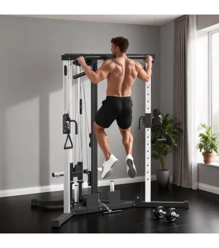 Máquina de Multiestación Musculación Entrenamiento Carga 120 kg 170x139x200 cm Negro