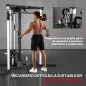 Máquina de Multiestación Musculación Entrenamiento Carga 120 kg 170x139x200 cm Negro