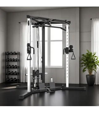 Máquina de Multiestación Musculación Entrenamiento Carga 120 kg 170x139x200 cm Negro