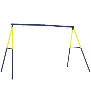 Estructura de Columpio Infantil Metálica para 2 Columpios Carga 150 kg para Asiento de Columpio Nido Azul