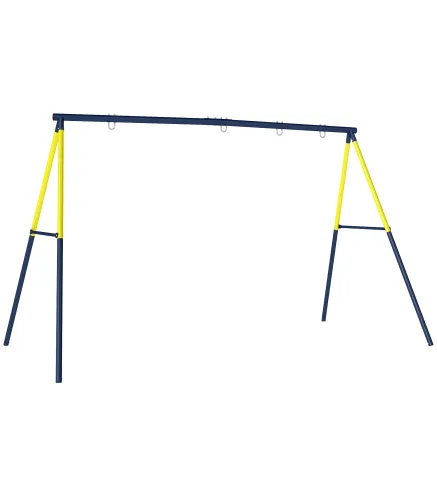 Estructura de Columpio Infantil Metálica para 2 Columpios Carga 150 kg para Asiento de Columpio Nido Azul