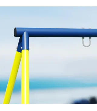 Estructura de Columpio Infantil Metálica para 2 Columpios Carga 150 kg para Asiento de Columpio Nido Azul