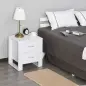 Mesita de Noche con 2 Cajones Patas y Base Elevada para Dormitorio Mesa Lateral para Sala de Estar Estilo Moderno 48x39x Mesita de Noche con 2 Cajones Patas y Base Elevada para Dormitorio Mesa Lateral para Sala de Estar Estilo Moderno 48x39x