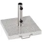 Base de Sombrilla Exterior Universal 25 kg de Mármol con 2 Ruedas y Asa de Transporte Tubo de Ø35/38/48 mm Soporte de Parasol pa