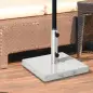 Base de Sombrilla Exterior Universal 25 kg de Mármol con 2 Ruedas y Asa de Transporte Tubo de Ø35/38/48 mm Soporte de Parasol pa