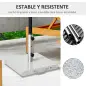 Base de Sombrilla Exterior Universal 25 kg de Mármol con 2 Ruedas y Asa de Transporte Tubo de Ø35/38/48 mm Soporte de Parasol pa