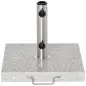 Base de Sombrilla Exterior Universal 25 kg de Mármol con 2 Ruedas y Asa de Transporte Tubo de Ø35/38/48 mm Soporte de Parasol pa