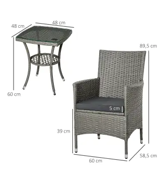 Conjunto de Muebles Ratán para Jardín