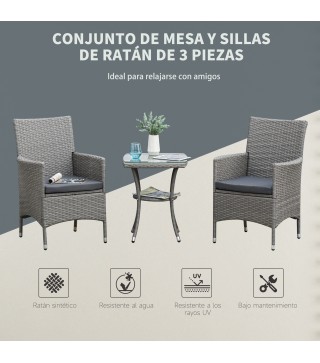 Conjunto de Muebles Ratán para Jardín
