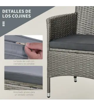 Conjunto de Muebles Ratán para Jardín